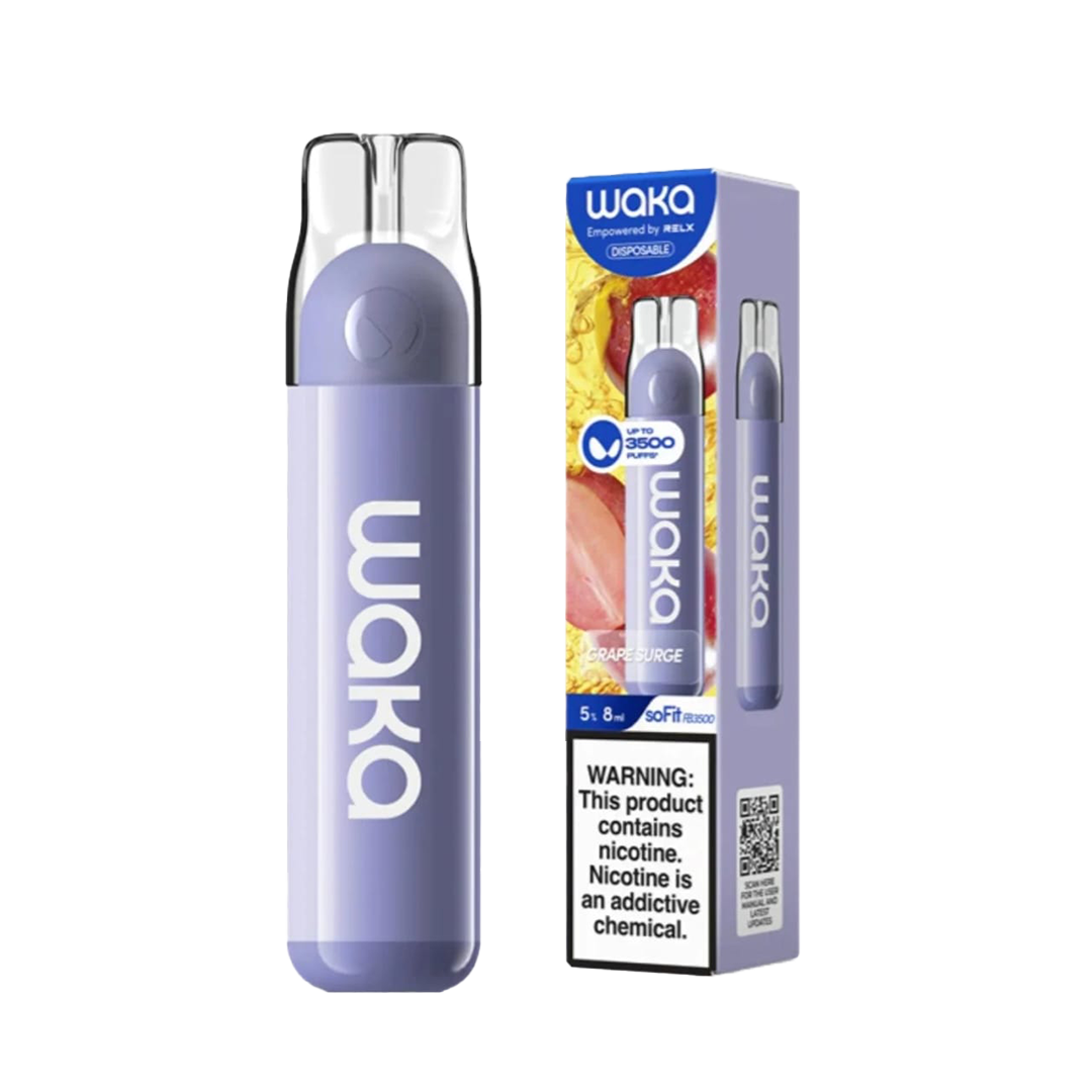 Waka - Grape Surge - 3500 Taffs 5% Jetable xvape.ma Maroc.