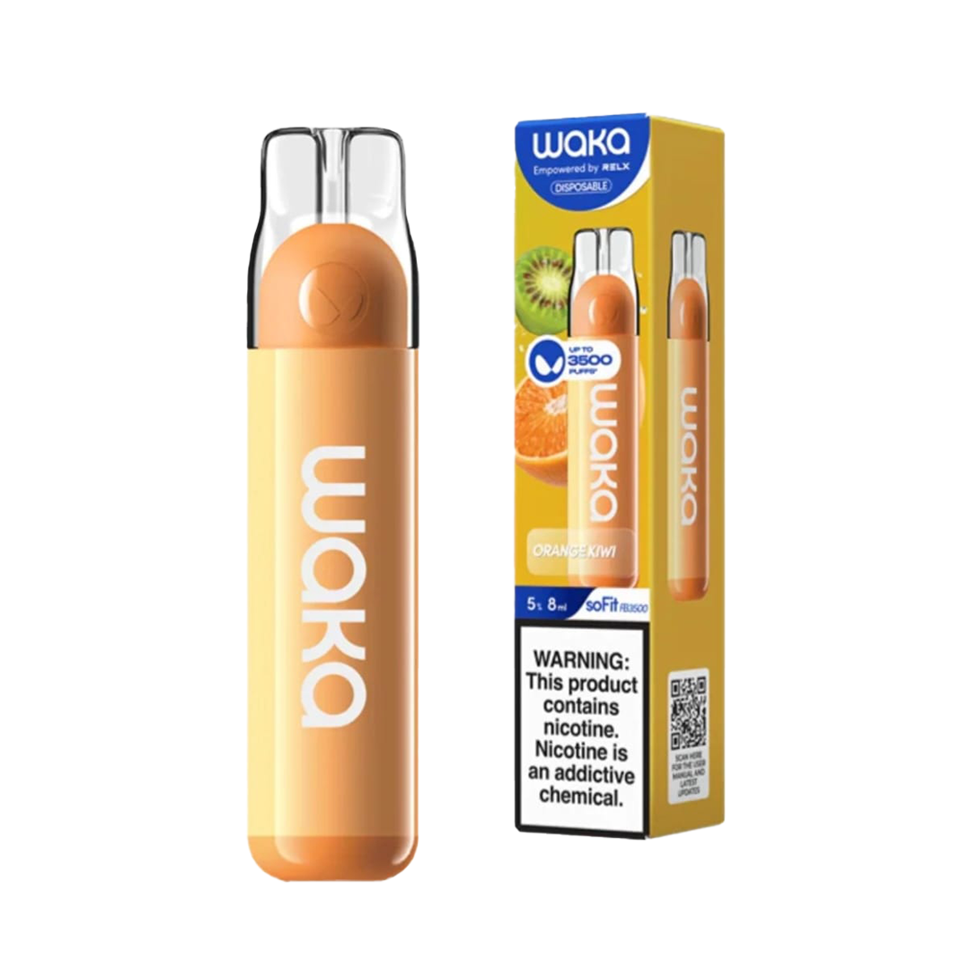 Waka - Orange Kiwi - 3500 Taffs 5%  Jetable  xvape.ma Maroc.