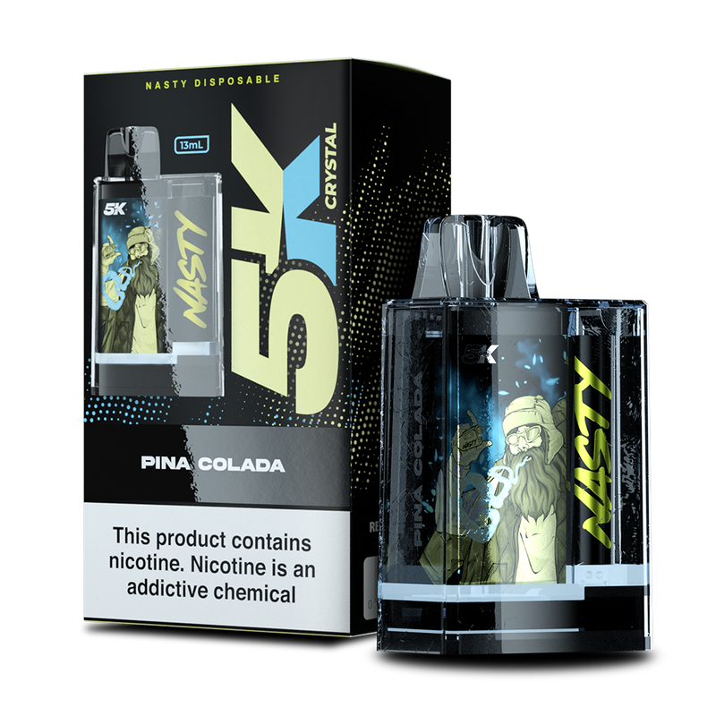 Nasty 5K Crystal - PINA COLADA 5000 puffs 5%  Jetable  xvape.ma Maroc.