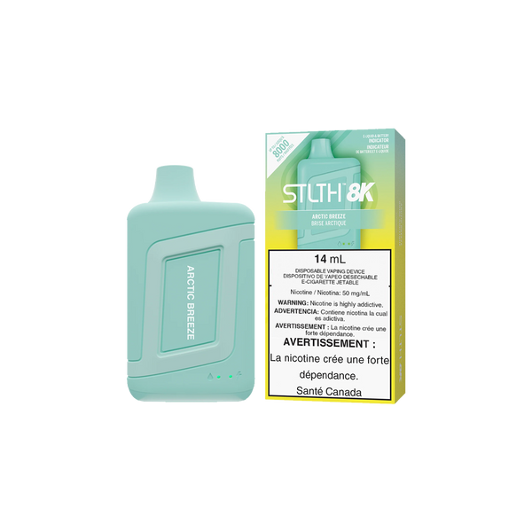STLTH 8K - Arctic Mint - 5%  Jetable  xvape.ma Maroc.