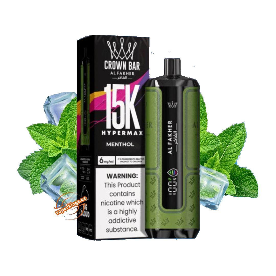 AL Fakher Crown Bar Hyper Max 15K puffs - Menthol - 5mg