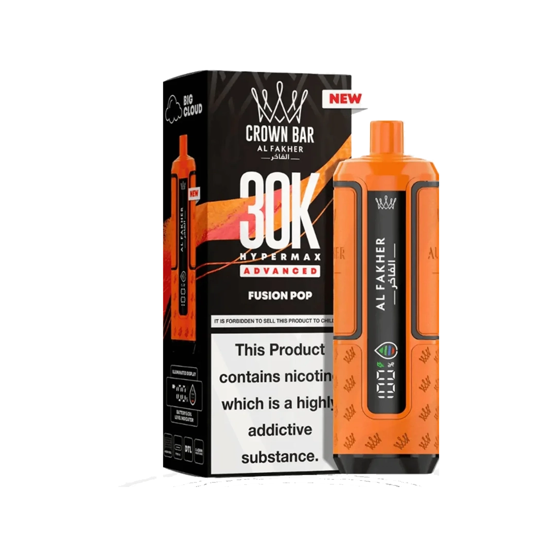AL Fakher Crown Bar Hyper Max 30K puffs - Fusion Pop - 5mg