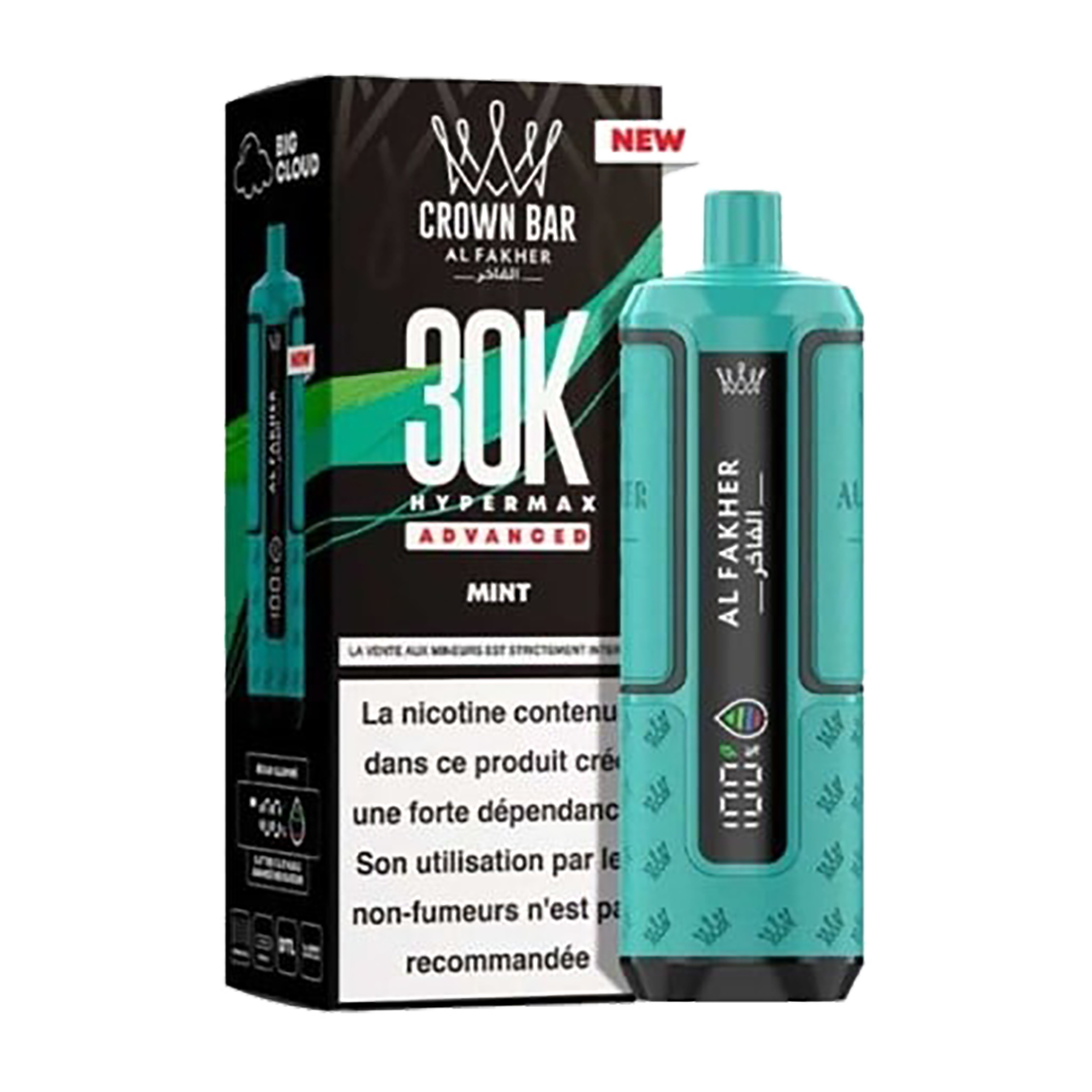 AL Fakher Crown Bar Hyper Max 30K puffs - Mint - 5mg