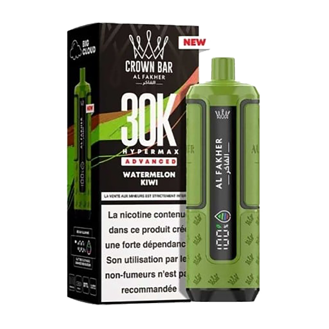 AL Fakher Crown Bar Hyper Max 30K puffs - Watermelon Kiwi - 5mg