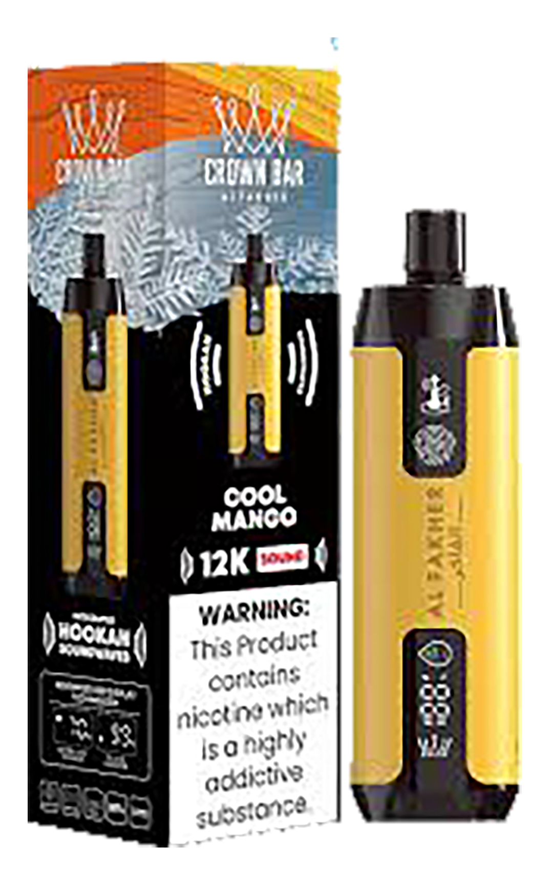 AL Fakher Crown Bar Sound 12000 puffs - Cool Mango  - 5mg