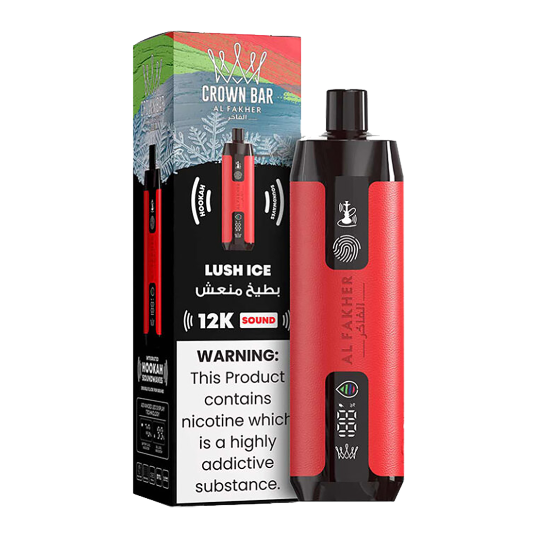 AL Fakher Crown Bar Sound 12000 puffs - Lush Ice - 5mg