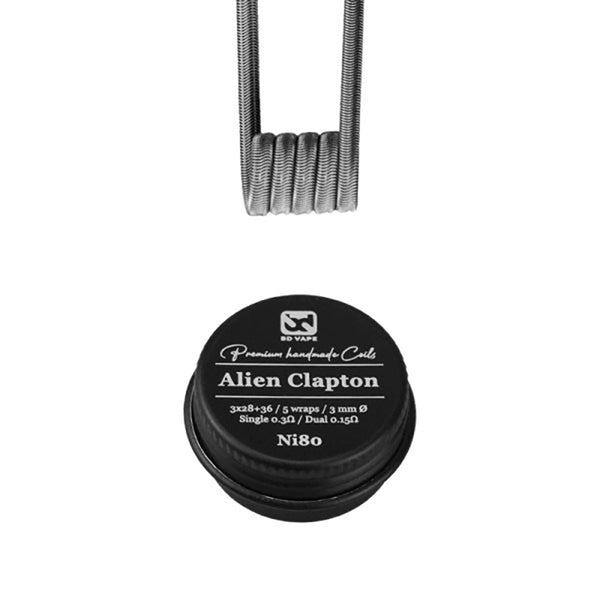Alien Clapton Ni80 0.3Ω Handmade (2pcs) - BD Vape  Coil  xvape.ma Maroc.