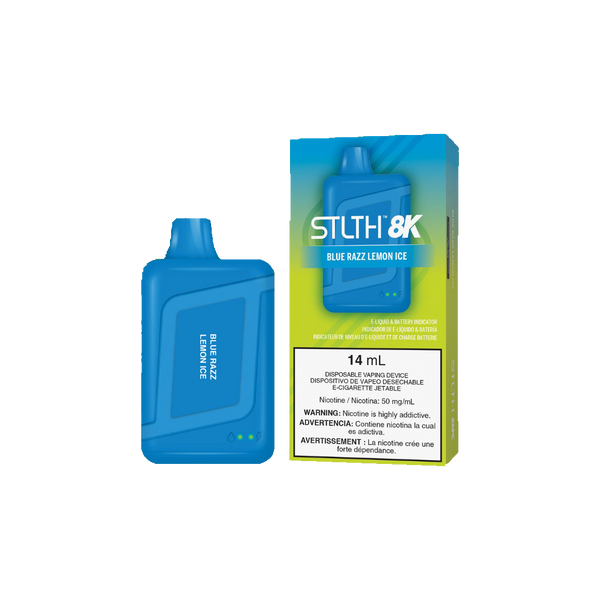 STLTH 8K - Blue Razz Lemon Ice - 5%  Jetable  xvape.ma Maroc.