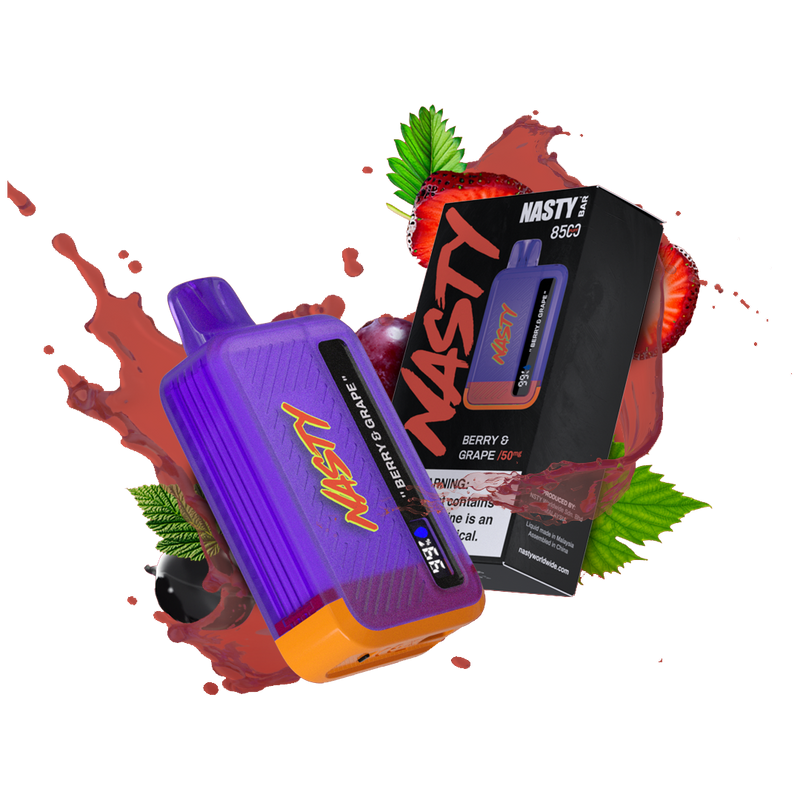 Nasty 8.5K - BERRY & GRAPE 8500 puffs 2% / 5%  Jetable  xvape.ma Maroc.