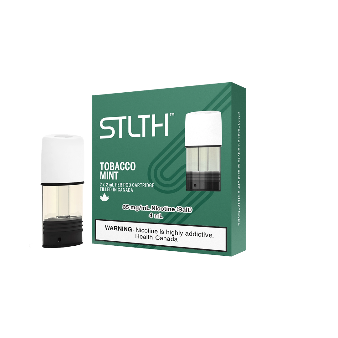 STLTH Pod – Tobacco Mint  Cartouches Pré-Remplies  xvape.ma Maroc.