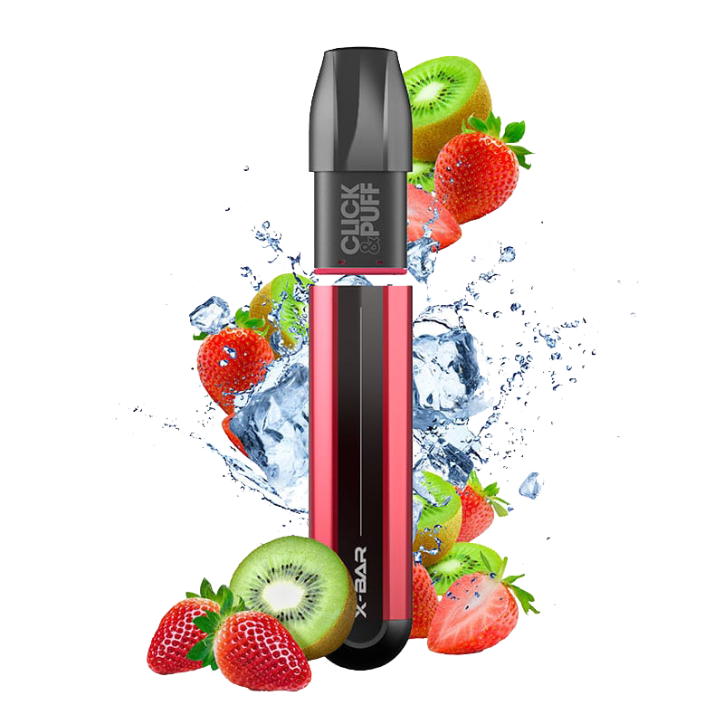 X-BAR Click & Puff kit de démarrage - Fraise kiwi  Starter Kits (Pods Fermés)  xvape.ma Maroc.