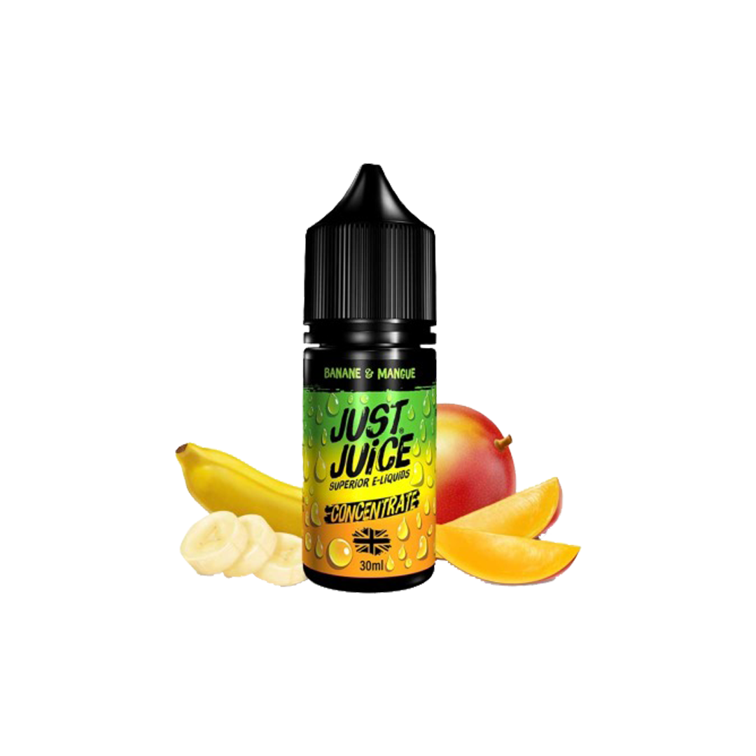 Concentré Just Juice Banana Mango 30ml  Arôme concentré  xvape.ma Maroc.