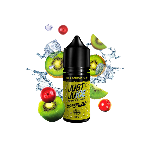 Concentré Just Juice Kiwi Cranberry On Ice 30ml  Arôme concentré  xvape.ma Maroc.