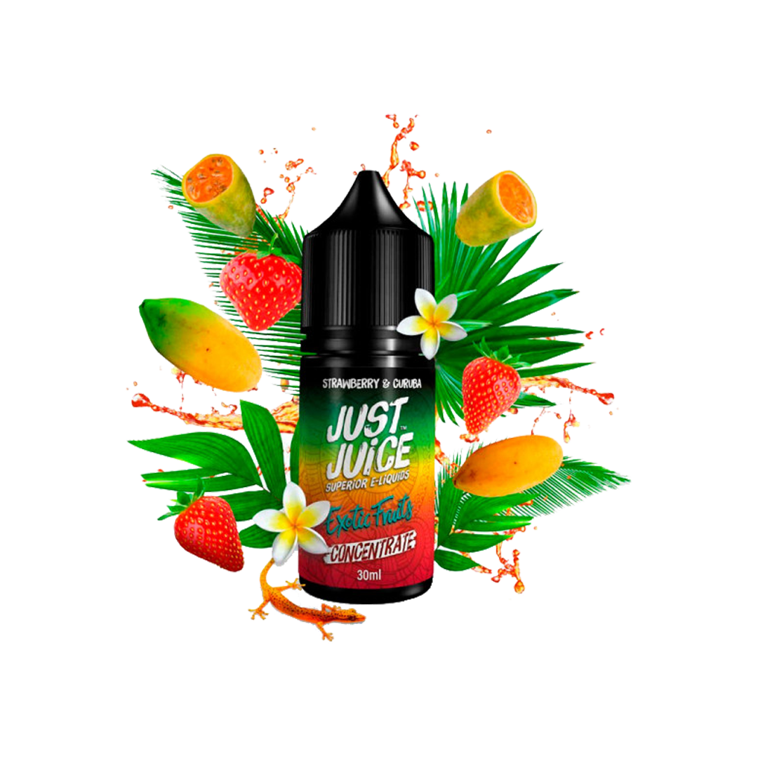 Concentré Just Juice Strawberry Curuba 30ml  Arôme concentré  xvape.ma Maroc.