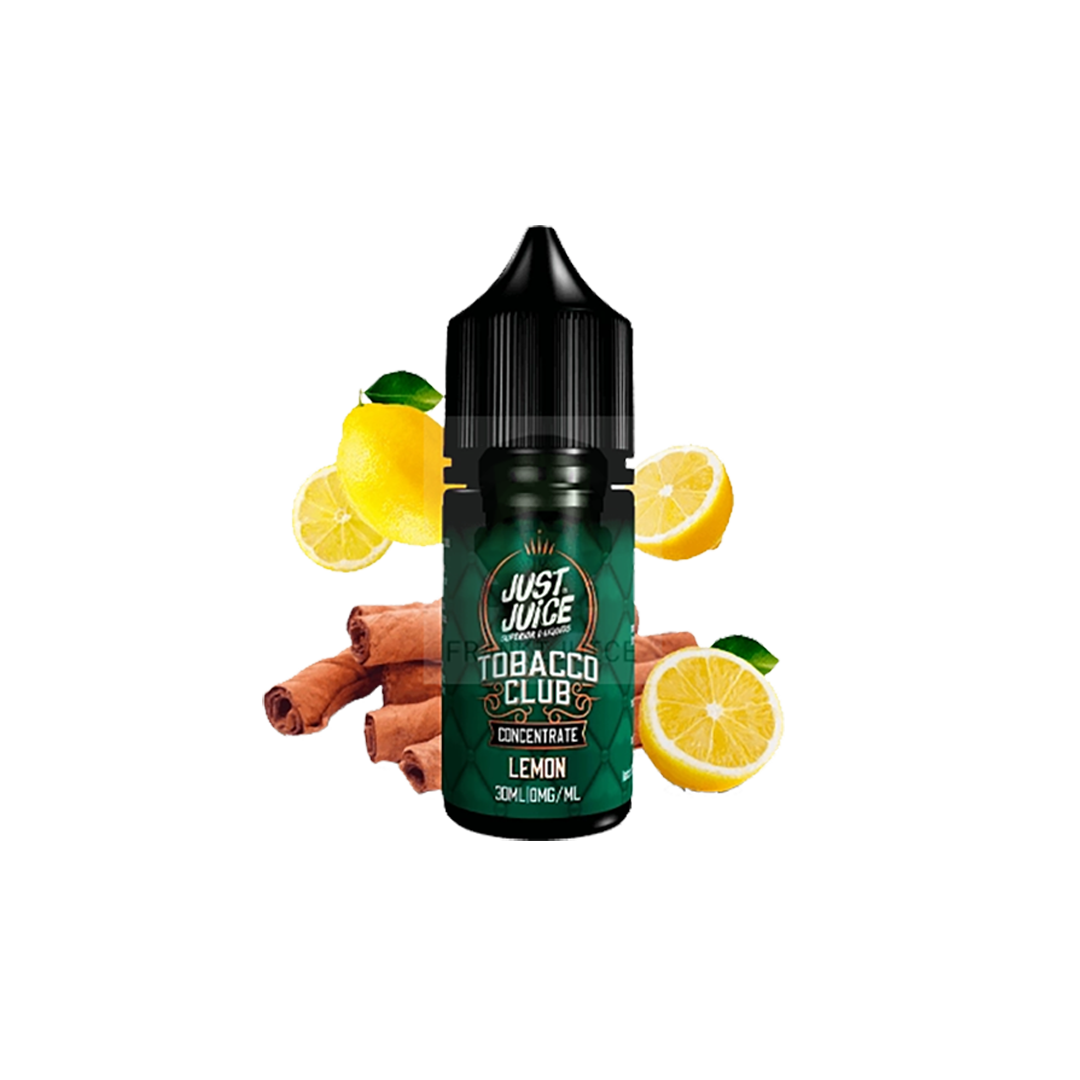 Concentré Just Juice Tobacco Club Lemon 30ml  Arôme concentré  xvape.ma Maroc.