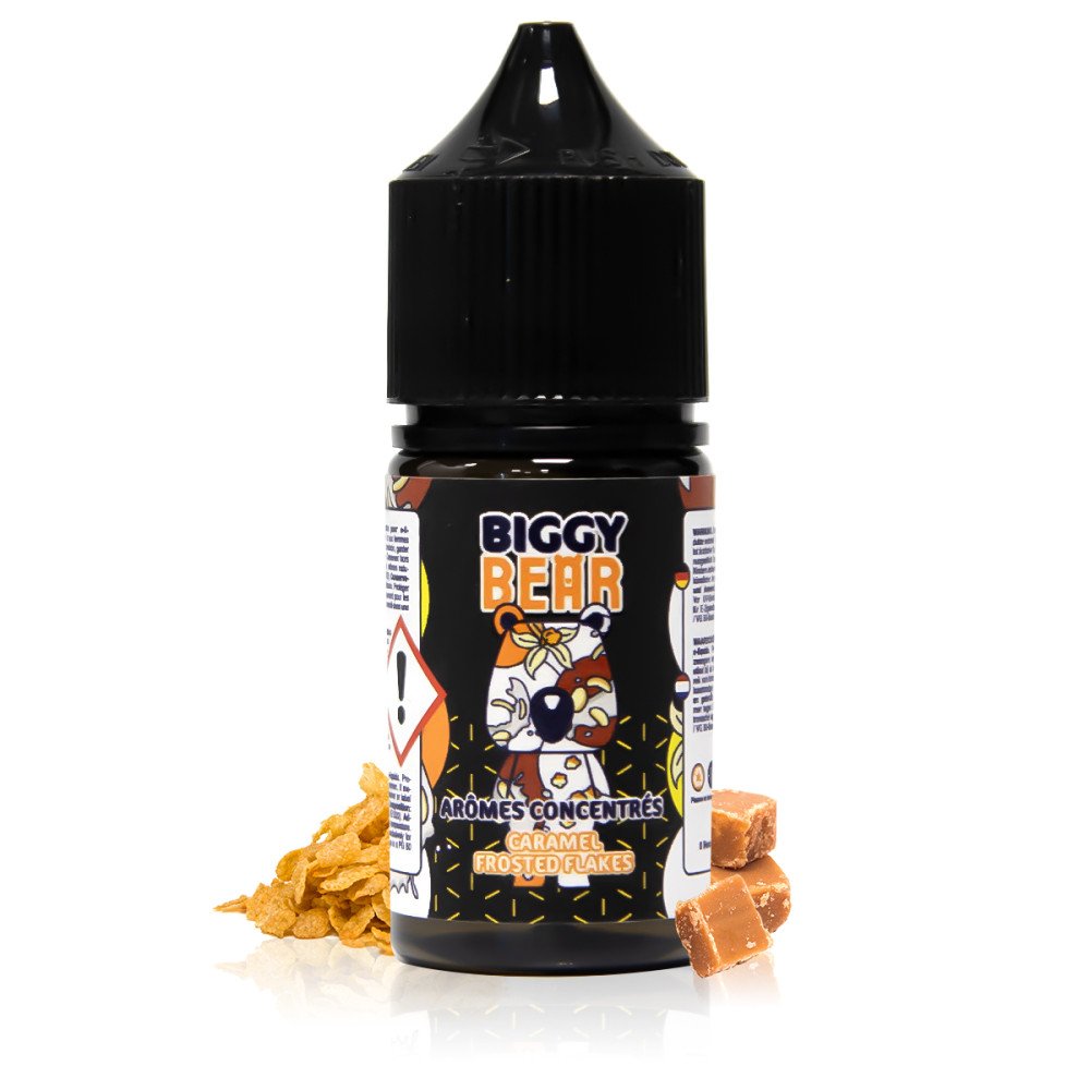 Concentré Biggy Bear 30ml - Caramel Frosted Flakes  Arôme concentré  xvape.ma Maroc.