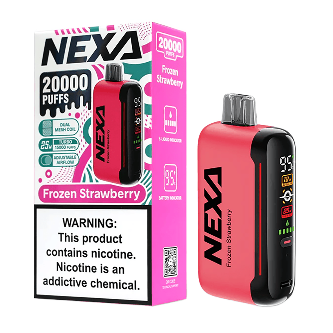 DragBar Nexa - Frozen Strawberry - 20k Taffs 5%  Jetable  xvape.ma Maroc.