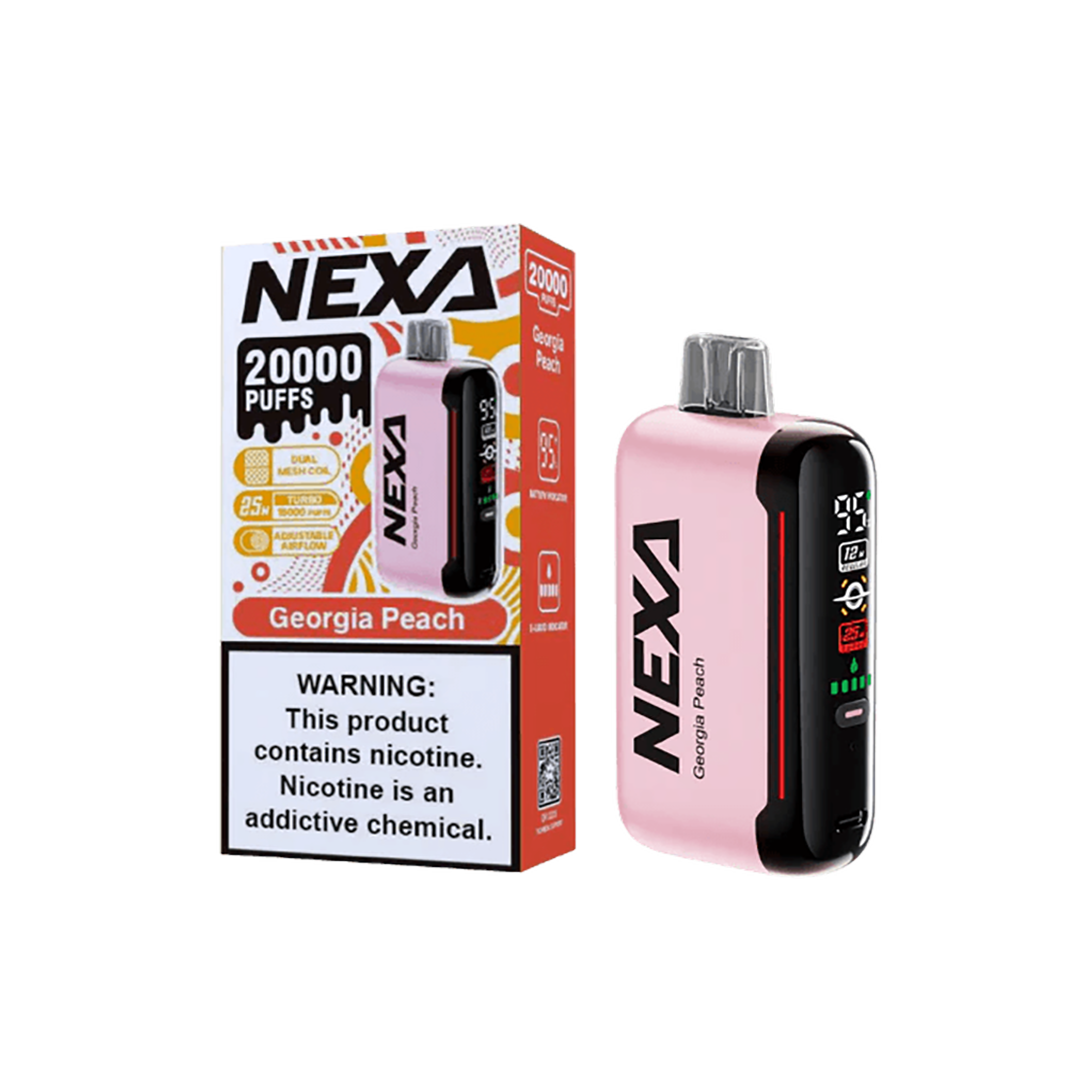 DragBar Nexa - Georgia Peach - 20k Taffs 5%  Jetable  xvape.ma Maroc.