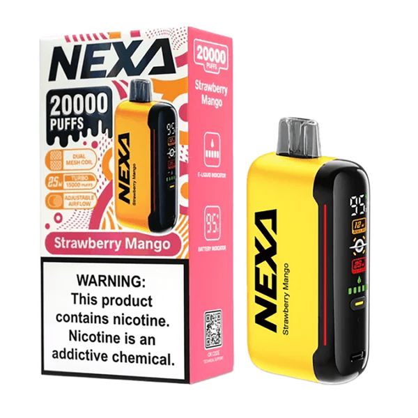 DragBar Nexa - Strawberry Mango - 20k Taffs 5%  Jetable  xvape.ma Maroc.