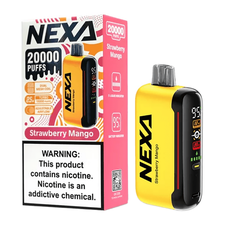 DragBar Nexa - Strawberry Mango - 20k Taffs 5%  Jetable  xvape.ma Maroc.