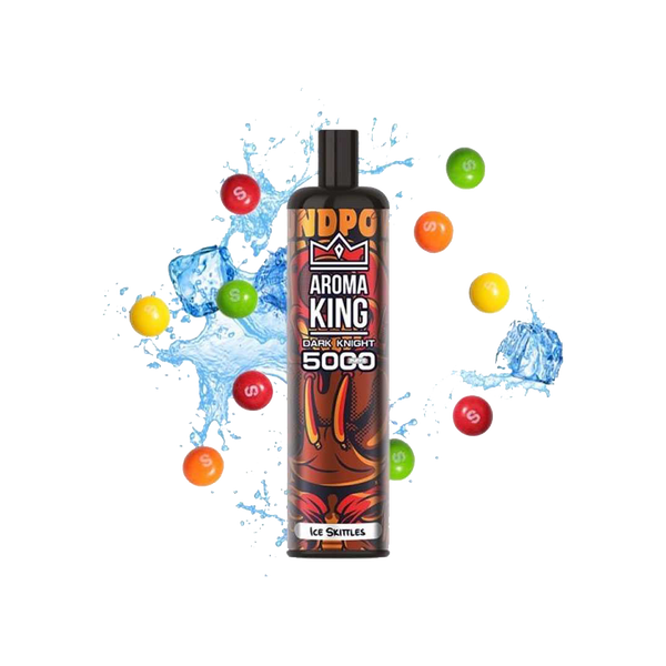 Dark Knight 5000 Puffs Ice Skittles 0mg - Aroma King  Jetable  xvape.ma Maroc.
