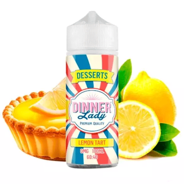 Dinner Lady - Lemon Tart - 120ml  E-liquide premium  xvape.ma Maroc.