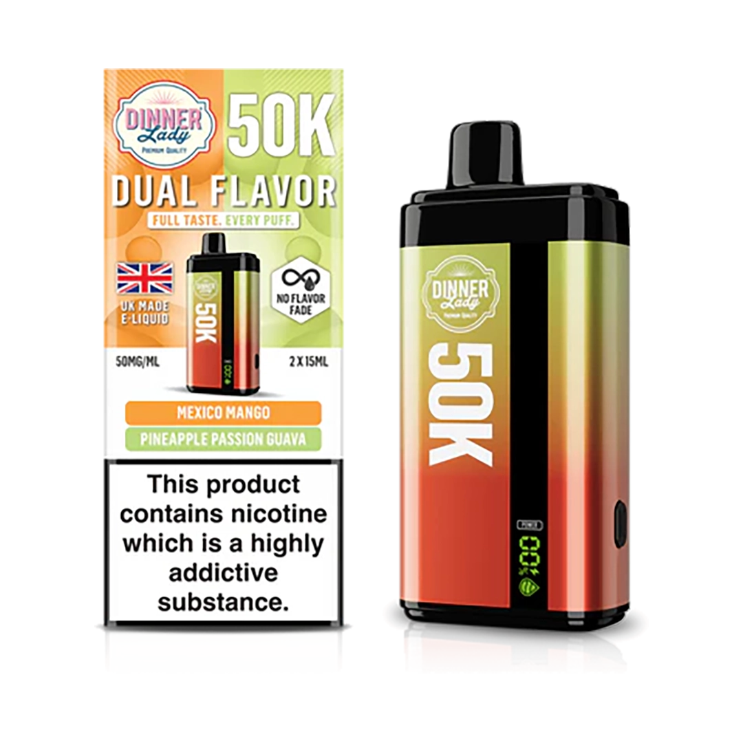 Dinner Lady 50k Dual Flavor -Mexico Mango et Pineapple Passion Guava