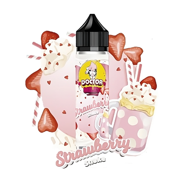 Doctor Milky Strawberry shake 60ml  E-liquide premium  xvape.ma Maroc.