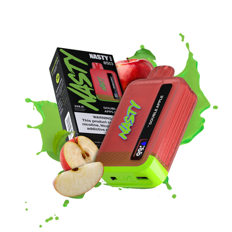 Nasty 8.5K - DOUBLE APPLE 8500 puffs 2%  Jetable  xvape.ma Maroc.