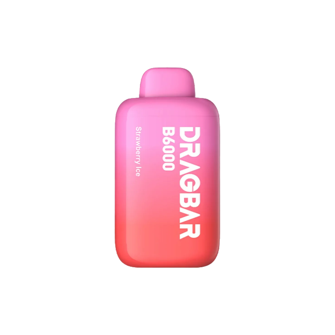 Drag Bar B6000 Puff - Strawberry Ice - 5%  Jetable  xvape.ma Maroc.