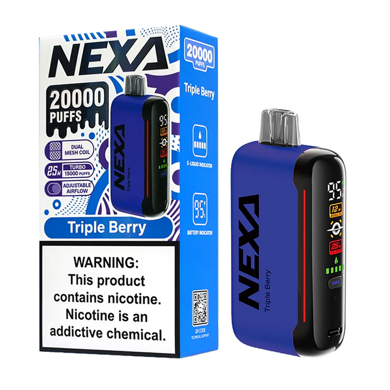 DragBar Nexa - Triple Berry - 20k Taffs 5%  Jetable  xvape.ma Maroc.