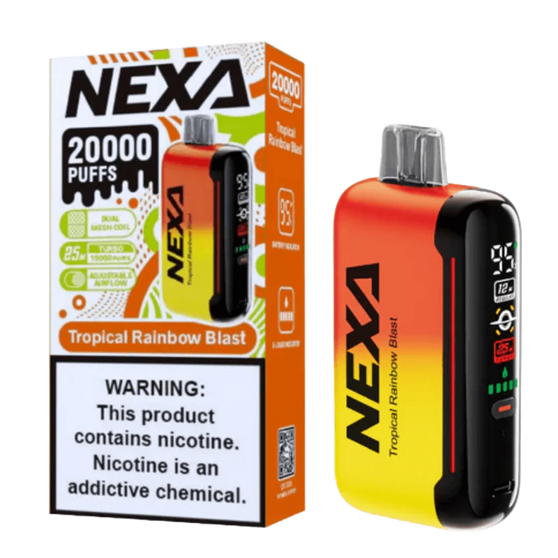 DragBar Nexa - Tropical Rainbow Blast - 20k Taffs 5%  Jetable  xvape.ma Maroc.