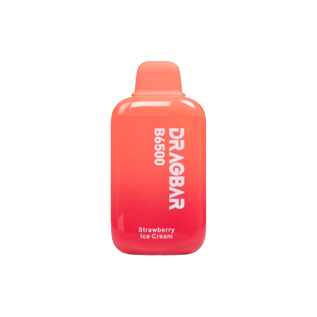 Drag Bar B6500 Puff - Strawberry ice cream - 5%  Jetable  xvape.ma Maroc.