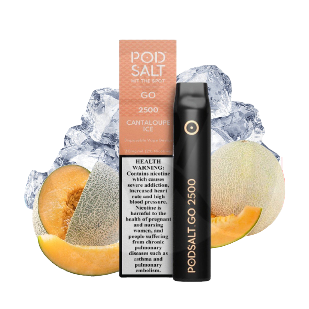POD Salt 2500 puffs Cantaloupe 2%  Jetable  xvape.ma Maroc.