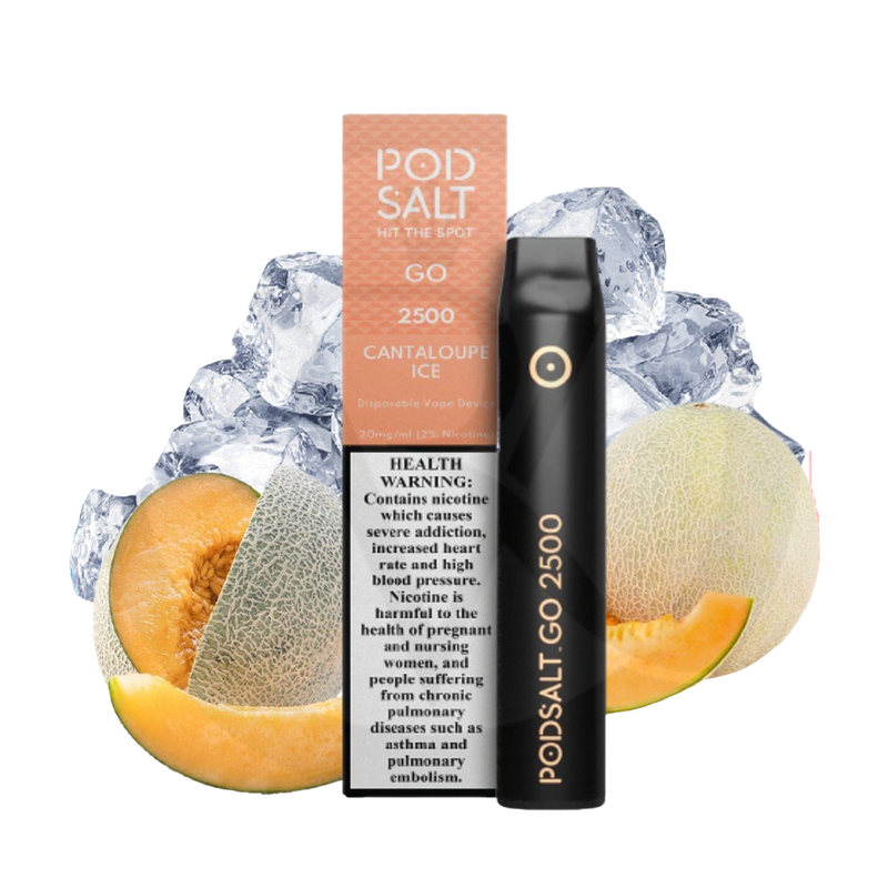 POD Salt 2500 puffs Cantaloupe 2%  Jetable  xvape.ma Maroc.