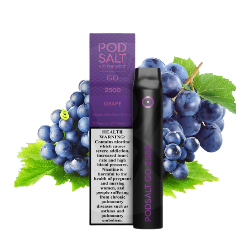 POD Salt 2500 puffs Grape 2%  Jetable  xvape.ma Maroc.