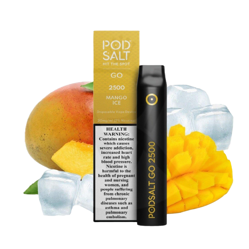 POD Salt 2500 puffs Mango Ice 5%  Jetable  xvape.ma Maroc.