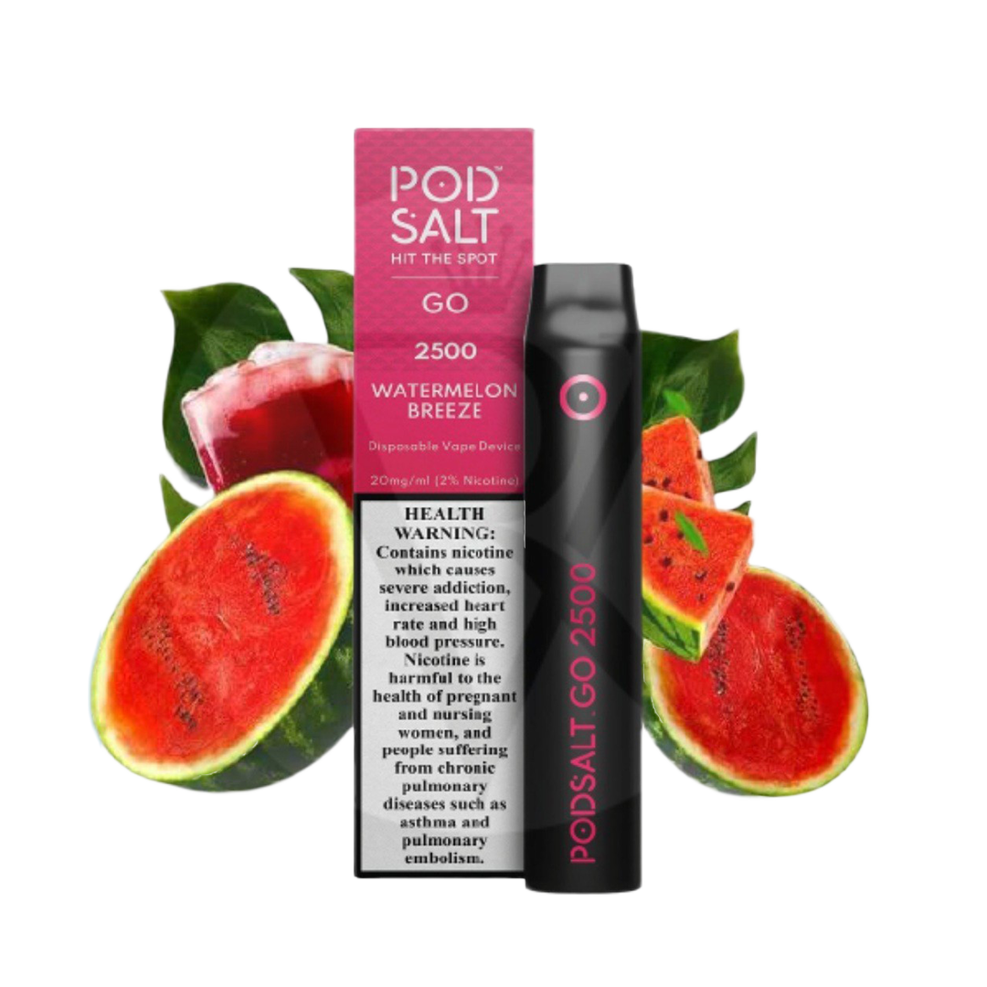 POD Salt 2500 puffs Watermelon Breeze 2%  Jetable  xvape.ma Maroc.