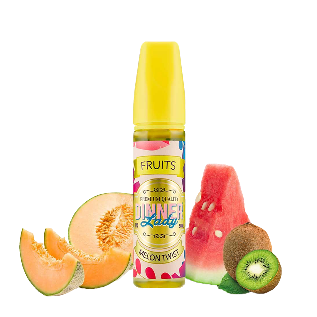 Dinner lady Melon Twist 60ml  E-liquide premium  xvape.ma Maroc.