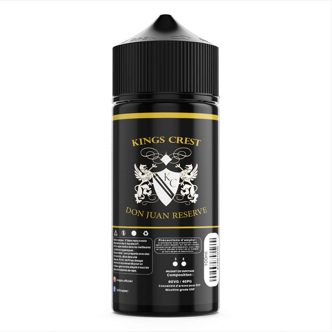 E-liquide DIY Kings Crest Don Juan Reserve  E-liquide DIY  xvape.ma Maroc.