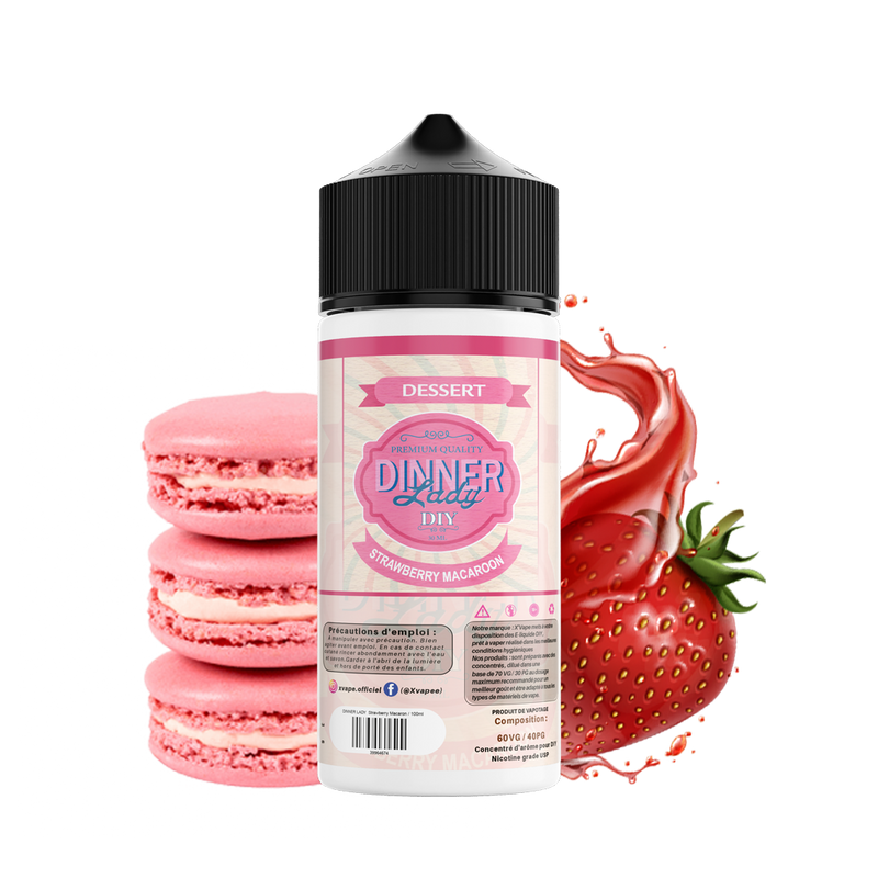 E-liquide DIY Dinner Lady Strawberry Macaroon  E-liquide DIY  xvape.ma Maroc.