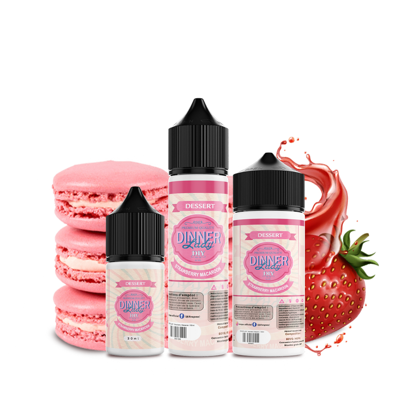 E-liquide DIY Dinner Lady Strawberry Macaroon  E-liquide DIY  xvape.ma Maroc.