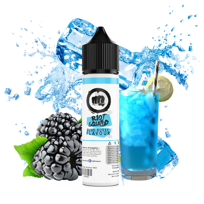 E-liquide DIY Blue Burst - Riot Squad  E-liquide DIY  xvape.ma Maroc.