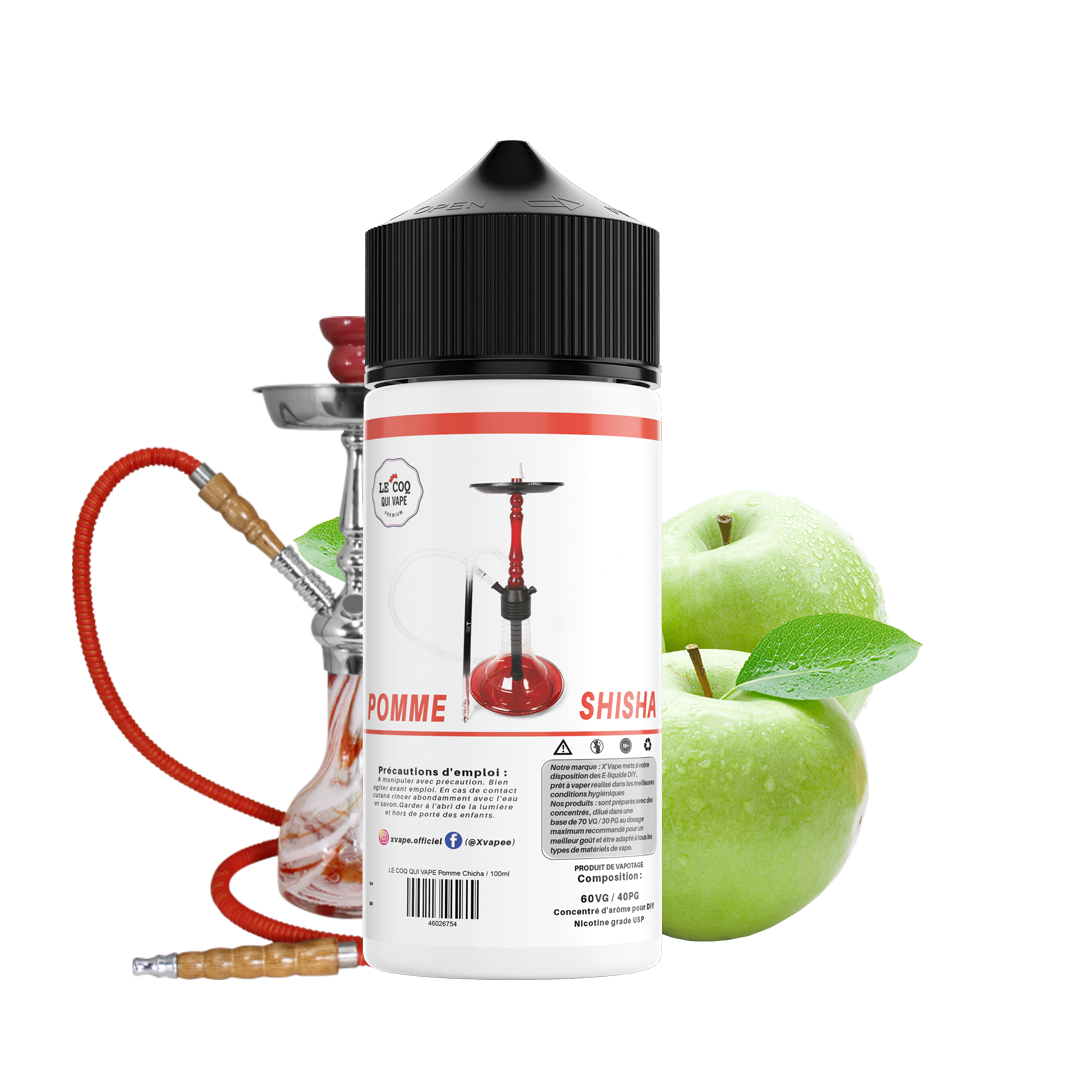 E-liquide DIY Pomme Shisha - LE COQ QUI VAPE  E-liquide DIY  xvape.ma Maroc.