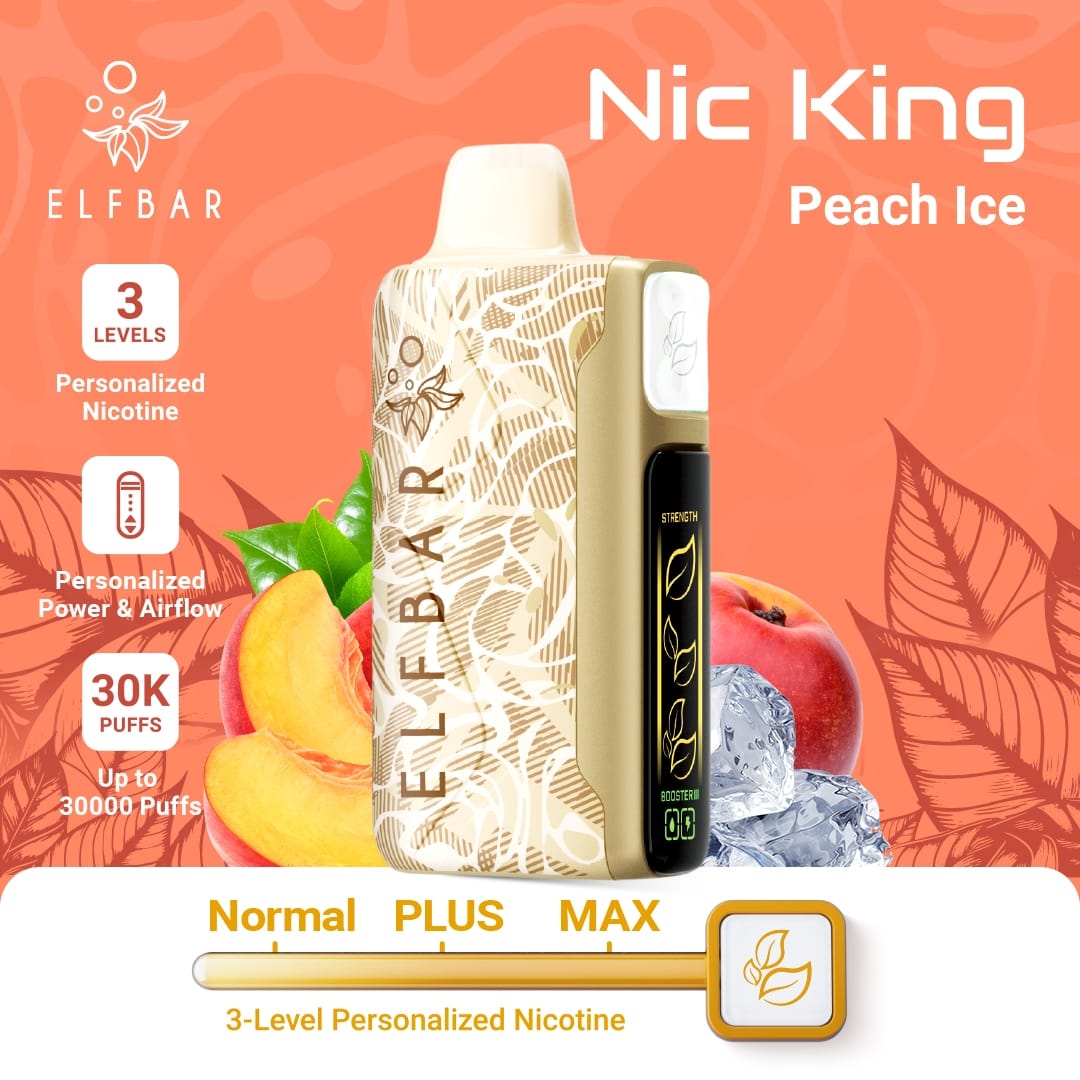 ELFBAR Nic King 30K - Peach Ice - 5%