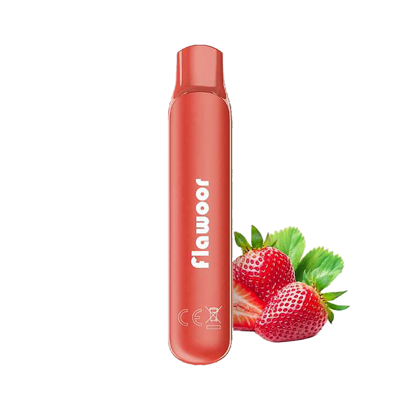 Flawoor 600puffs Fraise explosion  Jetable  xvape.ma Maroc.