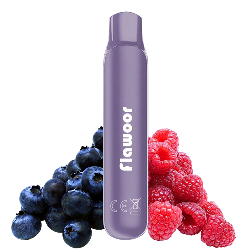 Flawoor 600puffs Myrtilles framboise  Jetable  xvape.ma Maroc.