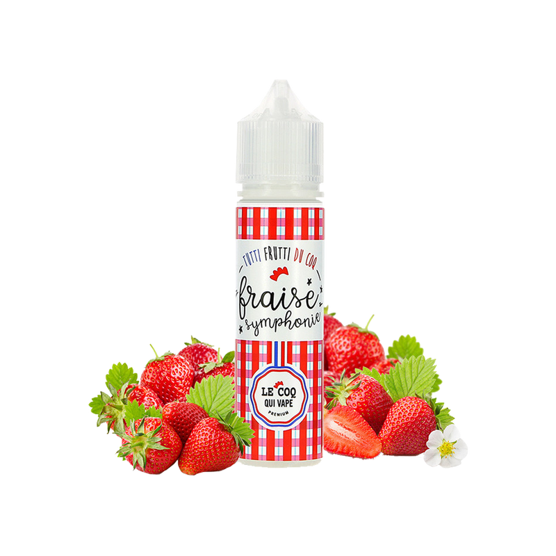 Fraise Symphonie Le Coq Qui Vape 60ml  E-liquide premium  xvape.ma Maroc.