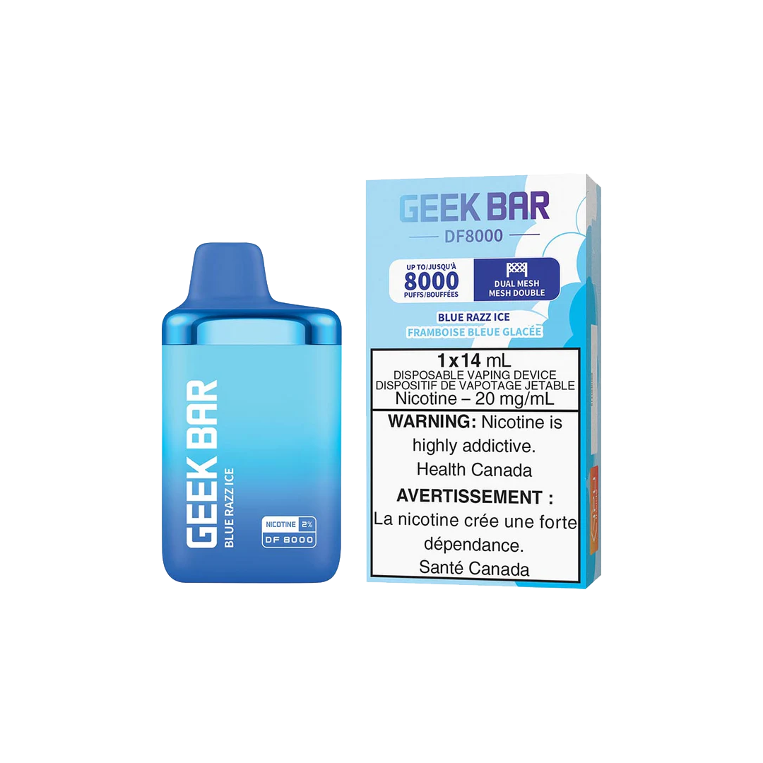 Geekbar DF8000 Puff  - Blue Razz ice - 5%  Jetable  xvape.ma Maroc.