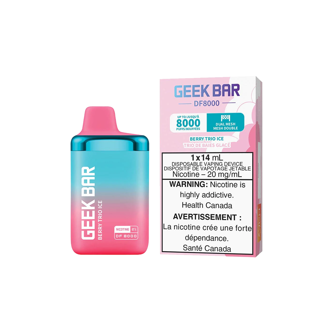 Geekbar DF8000 Puff  - Triple Berry Ice - 5%  Jetable  xvape.ma Maroc.